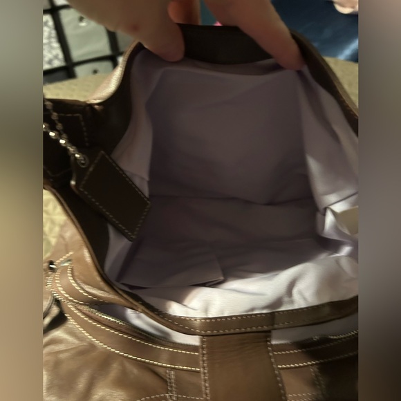 NWT- Coach Soho Lynn Brown Leather Large Hobo Bag - Picture 9 of 14